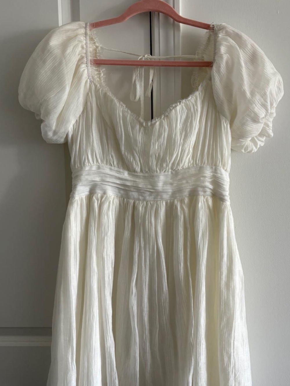 Cream Puff-Sleeve Midi Dress - Women